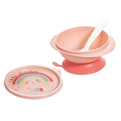 Imagem de Tigela com Ventosa Bowl Infantil para Papinha com Colher 240ml Plasútil