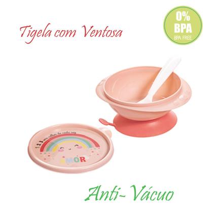 Imagem de Tigela com Ventosa Bowl Infantil para Papinha com Colher 240ml Plasútil