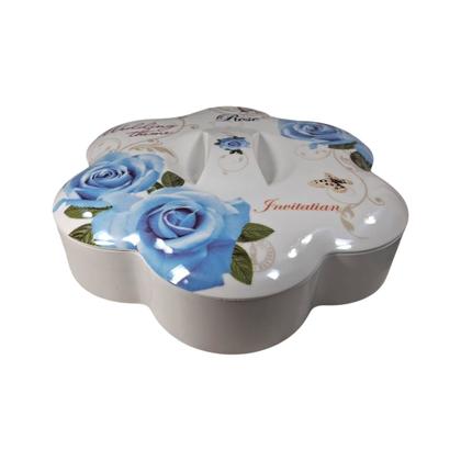 Imagem de Tigela Cumbuca Armazena Alimento 33cm Melamina Florida Resistente A Quedas Com 7 Divisórias