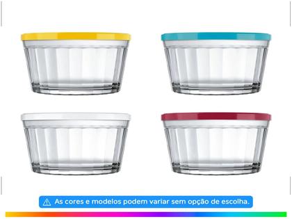 Imagem de Tigela de Vidro com Tampa 600ml Redonda Nadir