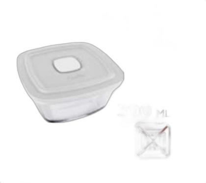 Imagem de Tigela De Vidro Com Tampa Facilita Vap 300Ml Mini Pote 3 Un