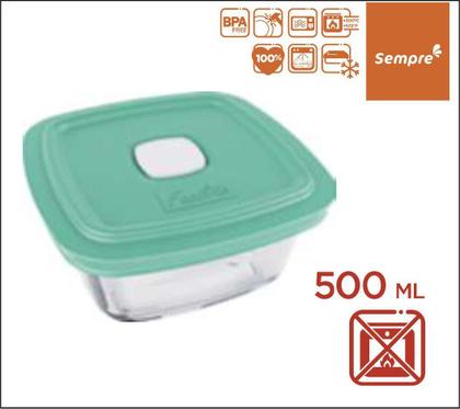 Imagem de Tigela De Vidro Com Tampa Facilita Vap 500Ml 3 Pote Pequeno