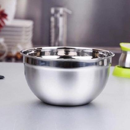 Imagem de Tigela Funda Mixing Bowl Inox 26cm Cumbuca Saladeira
