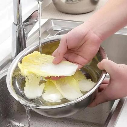 Imagem de Tigela Inox Bowl Cumbuca Bacia Kit 5 uni Casa Restaurante Lanchonete Mesa Posta Preparo Receita Resistente Duravel