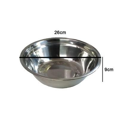 Imagem de Tigela Inox Bowl Cumbuca Bacia Kit 5 uni Casa Restaurante Lanchonete Mesa Posta Preparo Receita Resistente Duravel