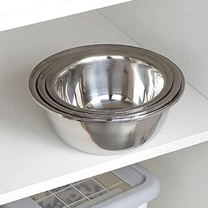 Imagem de Tigela Inox Bowl Cumbuca Bacia Kit 5 uni Casa Restaurante Lanchonete Mesa Posta Preparo Receita Resistente Duravel