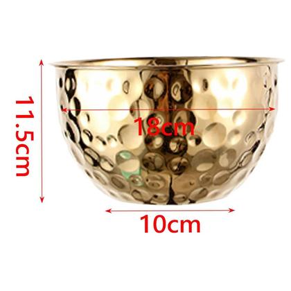 Imagem de Tigela Inox Bowl Cumbuca Kit 3 uni Salada Fruteira Refeiçao Buffet Mesa Posta Sala de Jantar Cozinha Versatil Multiuso