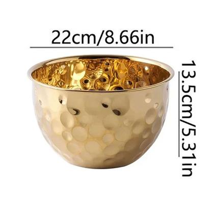 Imagem de Tigela Inox Bowl Cumbuca Kit 3 uni Salada Fruteira Refeiçao Buffet Mesa Posta Sala de Jantar Cozinha Versatil Multiuso