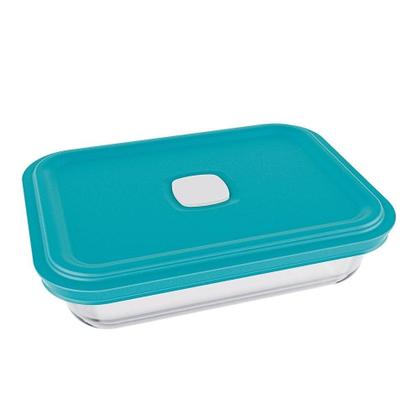 Imagem de Tigela Marinex Facilita Vap 750ml Retangular 0726 com Tampa - Cores Sortidas - Embalagem com 6 Peças