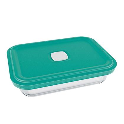 Imagem de Tigela Marinex Facilita Vap 750ml Retangular 0726 com Tampa - Cores Sortidas - Embalagem com 6 Peças