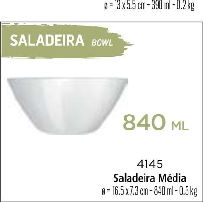 Imagem de Tigela Saladeira Bowl Grande 2300ml Branca Marinex 03 uni