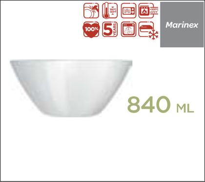 Imagem de Tigela Saladeira Bowl Grande 2300ml Branca Marinex 03 uni