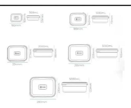 Imagem de Tigelas Potes C/ Tampa Guardar Comida Legumes Saladas Grande