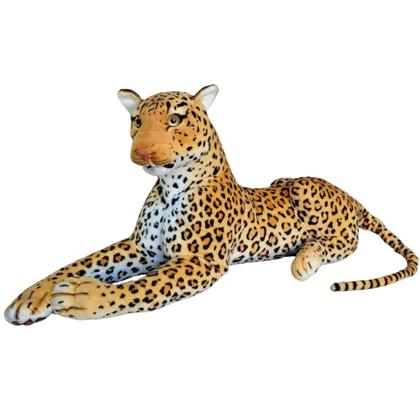 Imagem de Tigre De Pelúcia Realista Safari 50cm Deitado Infantil Tigrinho Lindo