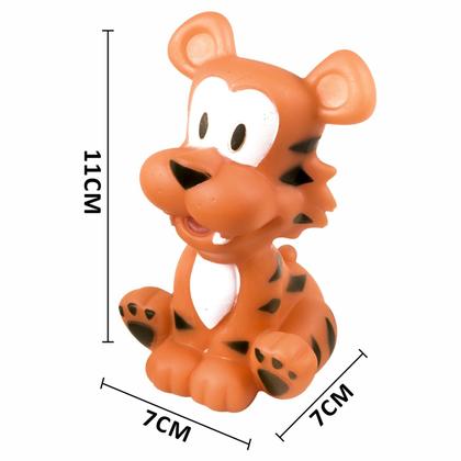Imagem de Tigrinho Brinquedo Soft Para Bebê Mordedores Bichinhos 100% Vinil Macio Banho Banheira Brinquedo