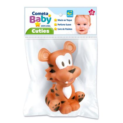 Imagem de Tigrinho Brinquedo Soft Para Bebê Mordedores Bichinhos 100% Vinil Macio Banho Banheira Brinquedo