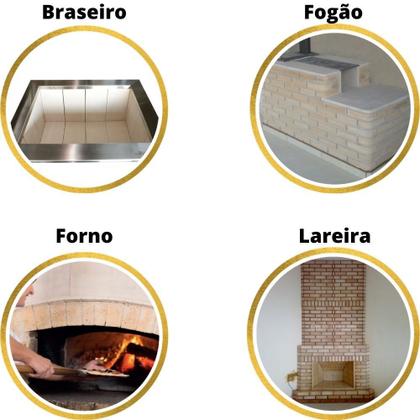 Imagem de Tijolo Refratário para Churrasqueira Forno Lareira 23x11x5cm Alta Temperatura