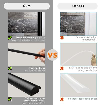 Imagem de Tile Edge Trim STICKGOO, pacote com 10, 30 cm, moldagem de parede, Peel Stick