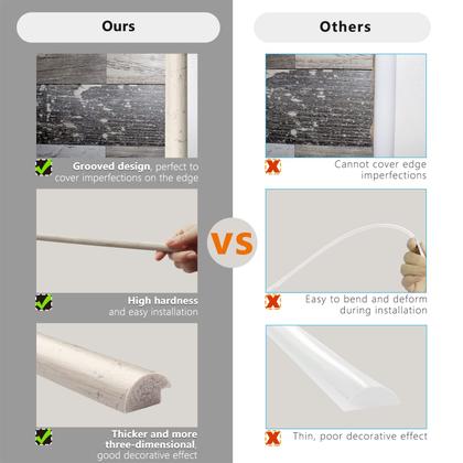 Imagem de Tile Edge Trim STICKGOO, pacote com 10 unidades, acabamento para moldagem de parede de 12 cm