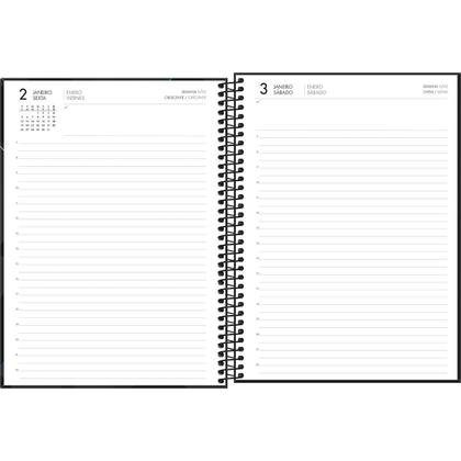 Imagem de Tilibra - Agenda Executiva Espiral Diária 20 x 27,5 cm Spot 2026 - Cinza e Verde - TILIBRA
