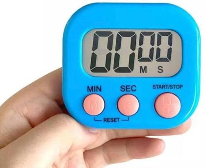 Imagem de Timer Cronometro Digital De Cozinha Com Imã Geladeira - Azul