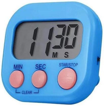 Imagem de Timer Cronometro Digital De Cozinha Com Imã Geladeira - Azul
