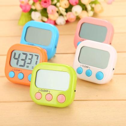 Imagem de Timer digital com alarme magnético cronômetro contagem regressiva e crescente cozinha estudos