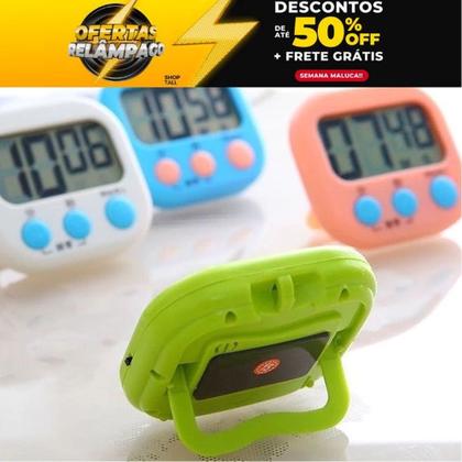Imagem de Timer digital com alarme magnético cronômetro contagem regressiva e crescente cozinha estudos