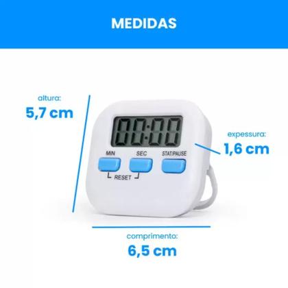 Imagem de Timer Digital Temporizador Cronômetro Cozinha Relógio Imã