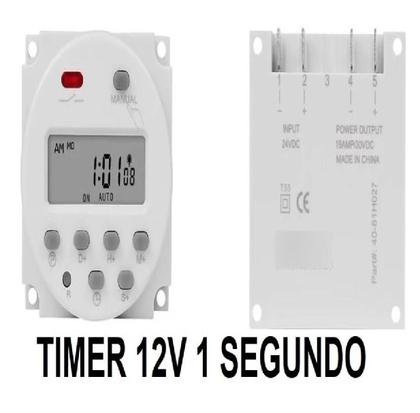 Imagem de Timer Relé Temp Programável 8 Prog X 7 Dias 1.s (12v )