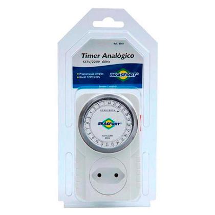 Imagem de Timer Temporizador Analógico Bivolt para Tomadas BRASFORT