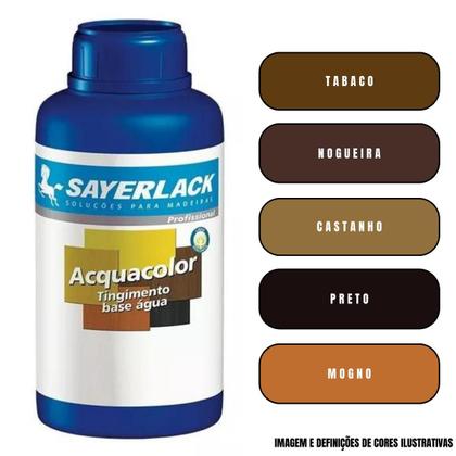 Imagem de Tingidor Madeira Acquacolor Base Água 500ml Sayerlack Cores