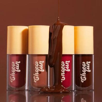 Imagem de Tint Cream Choco Fun Fenzza Chcolate Cacau Gloss Make Up Labial Versátil Batom Vitamina Cheiroso