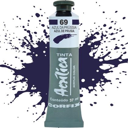Imagem de Tinta Acrílica 37ml 069 Azul da Prussia Corfix