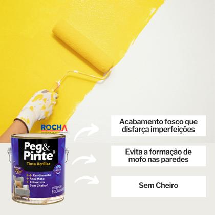 Imagem de Tinta Acrilica Anti Mofo Sem Cheiro Para Parede 3,6L - Eucatex