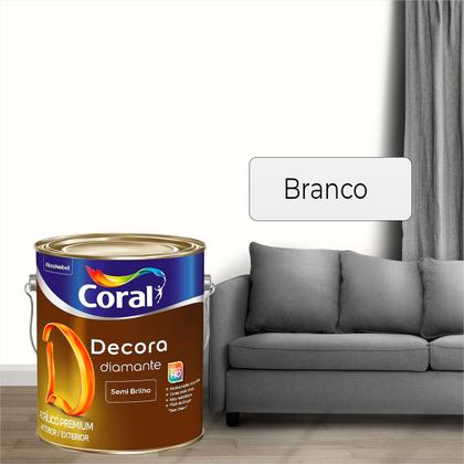 Imagem de Tinta Acrílica Coral 3,6l Decora Diamante Semi Brilho