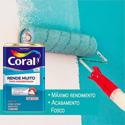 Imagem de Tinta Acrílica Coral Rende Muito Standard Fosco 16L