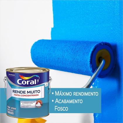 Imagem de Tinta Acrílica Coral Rende Muito Standard Fosco 3,2 Litros