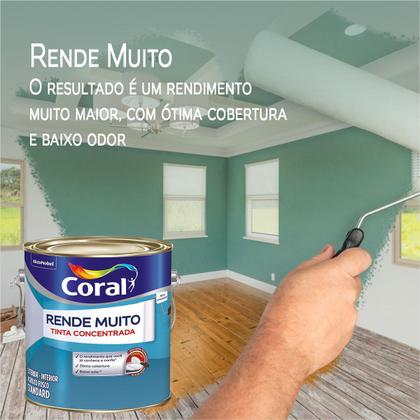 Imagem de Tinta Acrílica Coral Rende Muito Standard Fosco 3,2 Litros