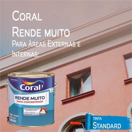 Imagem de Tinta Acrílica Coral Rende Muito Standard Fosco 3,2 Litros