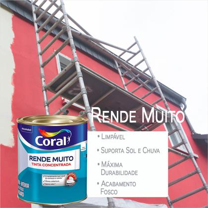 Imagem de Tinta Acrílica Coral Rende Muito Standard Fosco 800ml