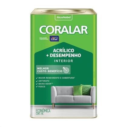 Imagem de Tinta Acrílica Coralar Anti Mofo Econômica Fosca 18l Branco Neve