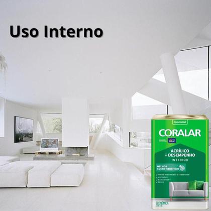 Imagem de Tinta Acrilica Economica Coralar Branco Fosco Galão 3,6L