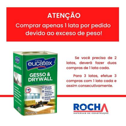 Imagem de Tinta Acrílica Gesso E Drywall - 18l Branco - Eucatex