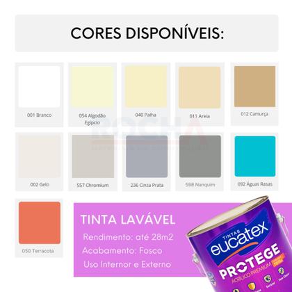 Imagem de Tinta Acrilica Lavavel Protege Sem Cheiro - 3,6L Eucatex