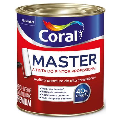 Imagem de Tinta Acrílica Master Fosco Branco 0,9LCoral