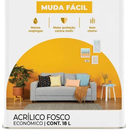 Imagem de Tinta Acrílica Muda Fácil Algodão Egípcio 18 Litros Glasu - 50748108 - SUVINIL