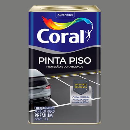Imagem de Tinta Acrílica Premium Para Piso Fosco Cinza Médio 18 Litros - CORAL