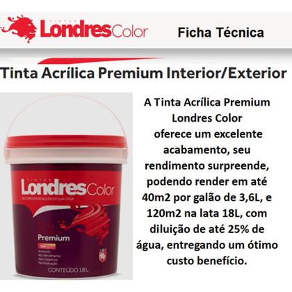 Imagem de Tinta Acrílica Premium Super Proteção Fosco 900ml Londres Color