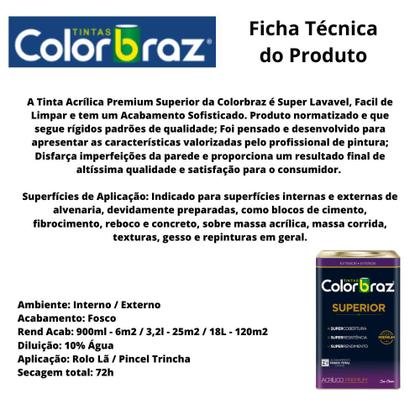 Imagem de Tinta Acrílica Premium Superior Colorbraz Gelo 18 Lts